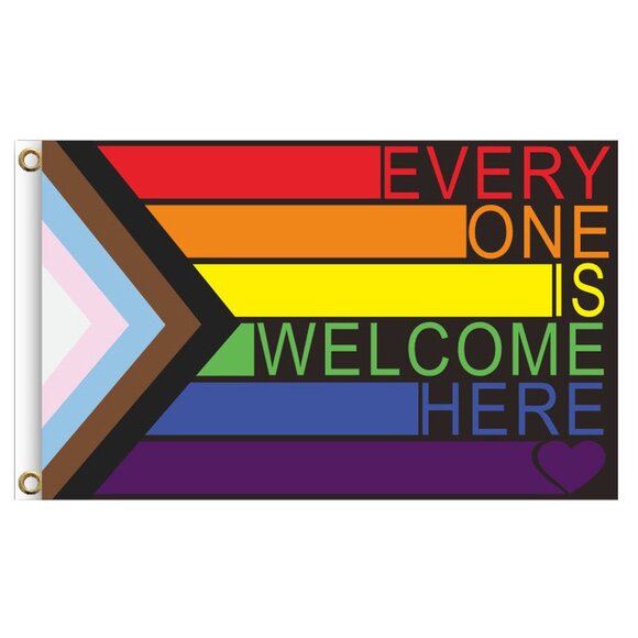 Everyone Is Welcome Here-Flag - Picture 1 of 1
